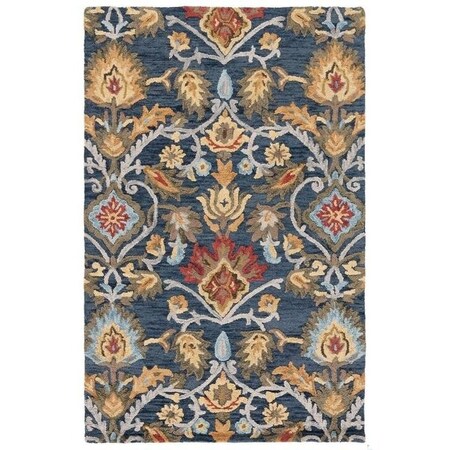 Safavieh Blossom Hand Tufted Medium Rectangle Area Rug, Navy and Multicolor - 5 x 8 ft. BLM402A-5